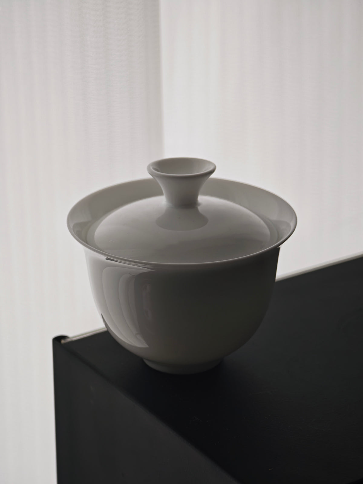 White gaiwan from the travel tea set
