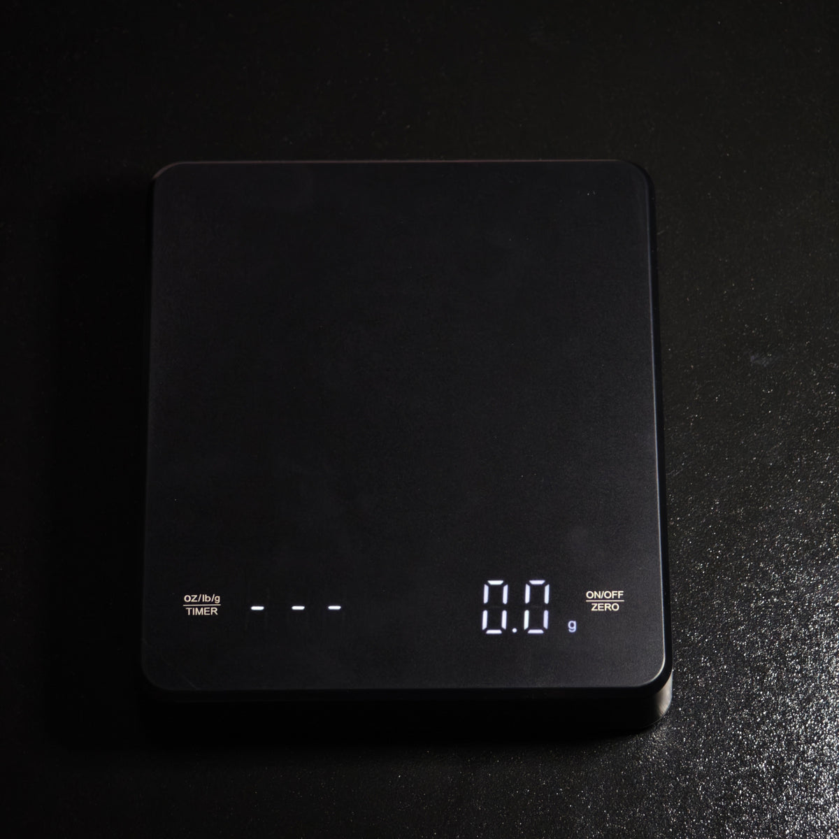 Front view of the tea scale display