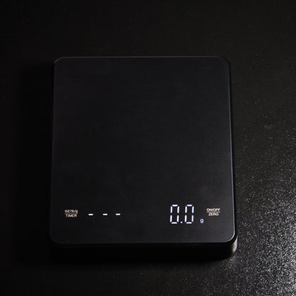 Front view of the tea scale display